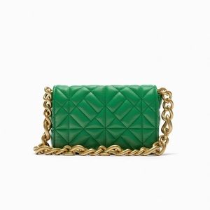 Zara quilted shoulder bag with chain NWT
